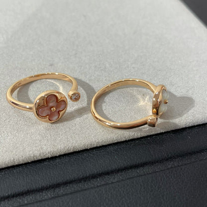 [Olivia Jewelry]SUN 1 DIAMOND PINK MOP RING