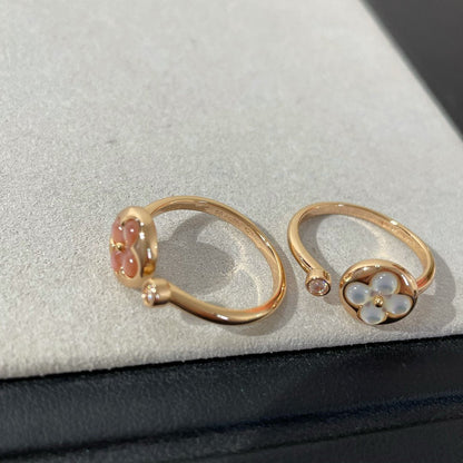 [Olivia Jewelry]SUN 1 DIAMOND PINK MOP RING