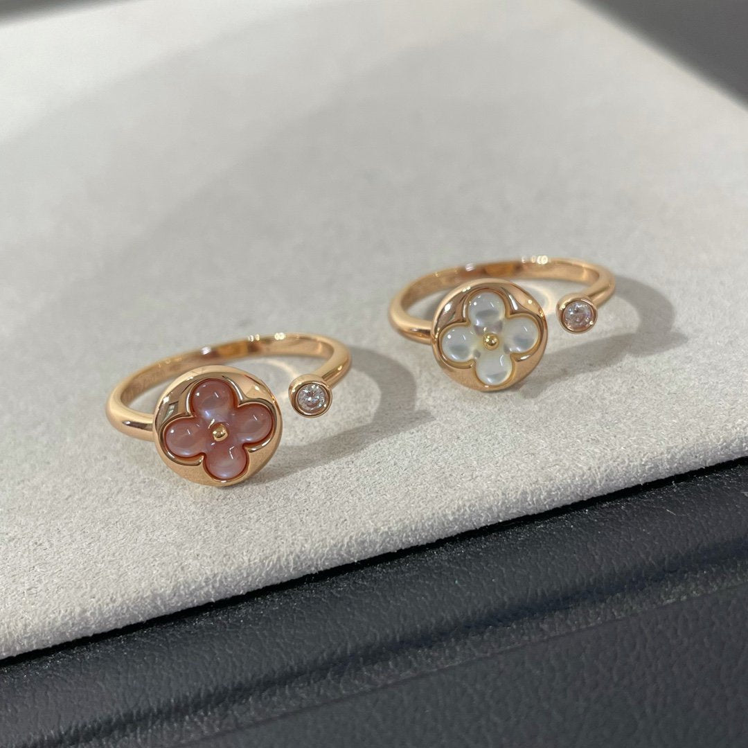[Olivia Jewelry]SUN 1 DIAMOND PINK MOP RING