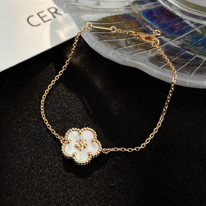 [Olivia Jewelry]LUCKY SPRING ROSE GOLD MOP BRACELET
