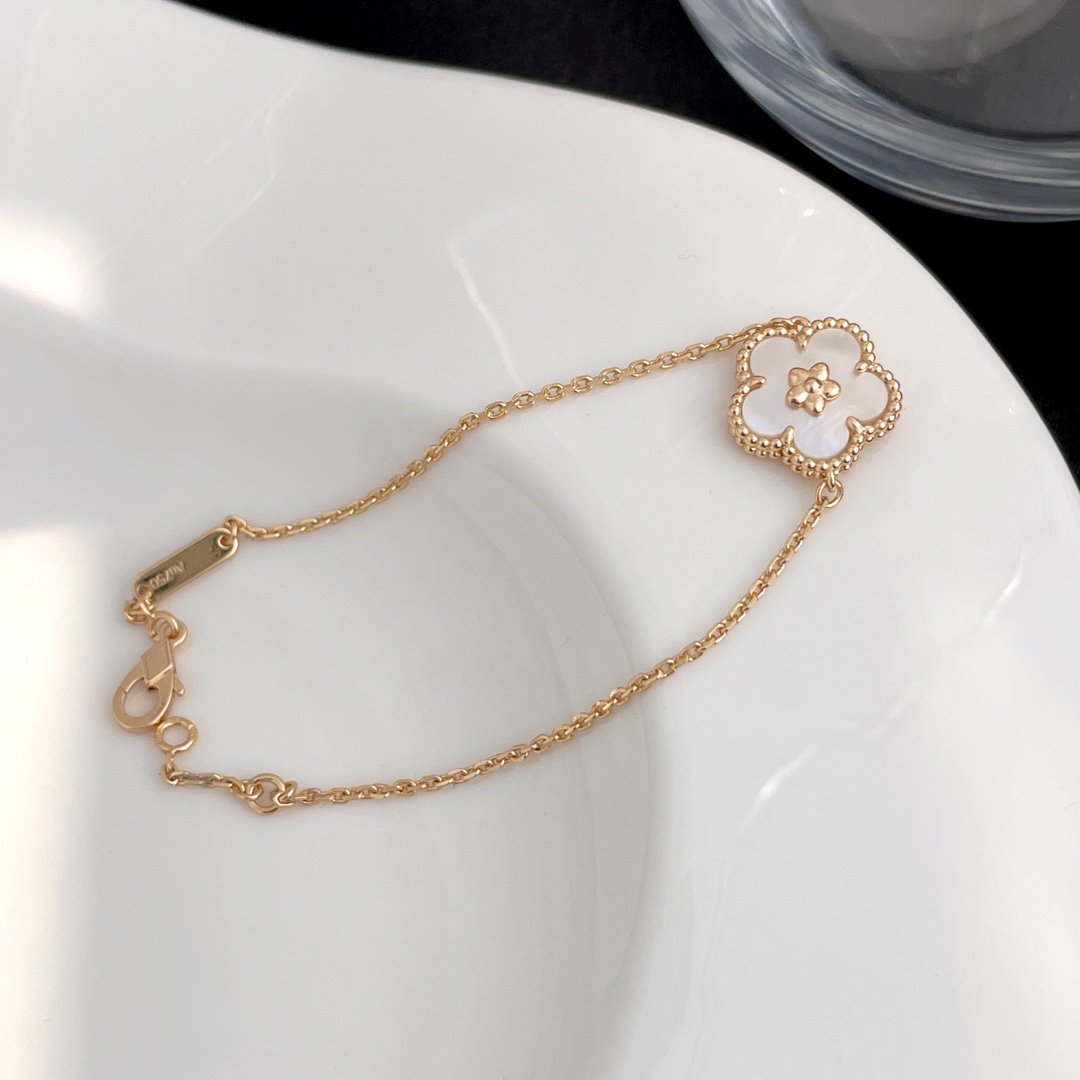 [Olivia Jewelry]LUCKY SPRING ROSE GOLD MOP BRACELET