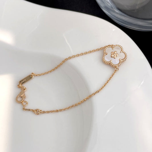[Olivia Jewelry]LUCKY SPRING ROSE GOLD MOP BRACELET