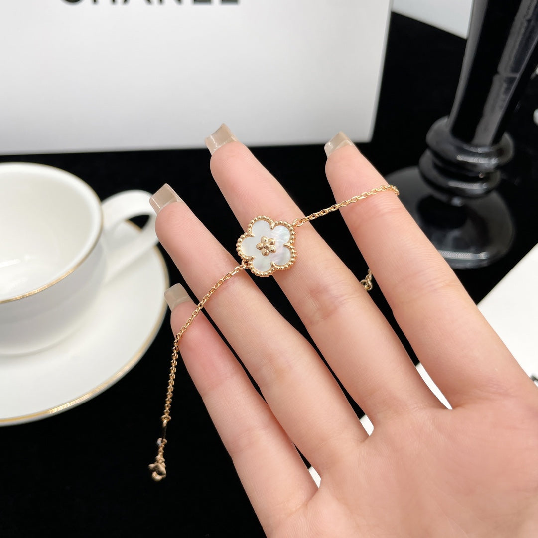 [Olivia Jewelry]LUCKY SPRING ROSE GOLD MOP BRACELET
