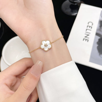 [Olivia Jewelry]LUCKY SPRING ROSE GOLD MOP BRACELET