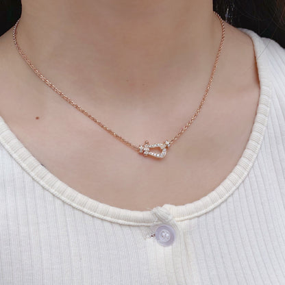 [Olivia Jewelry]FORCE 10 PINK GOLD DIAMOND NECKLACE