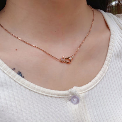 [Olivia Jewelry]FORCE 10 PINK GOLD DIAMOND NECKLACE