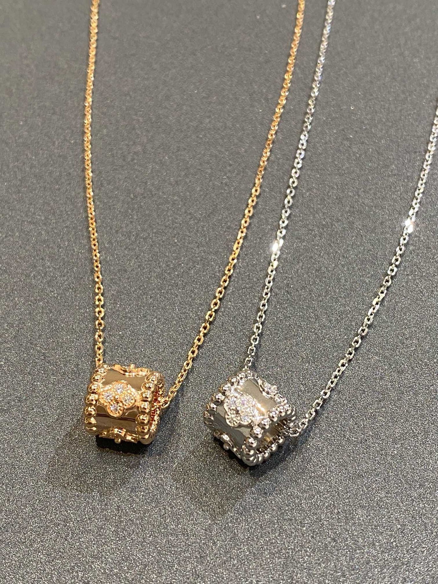 [Olivia Jewelry]PERLEE PEDANT SIVLER DIAMOND NECKLACE