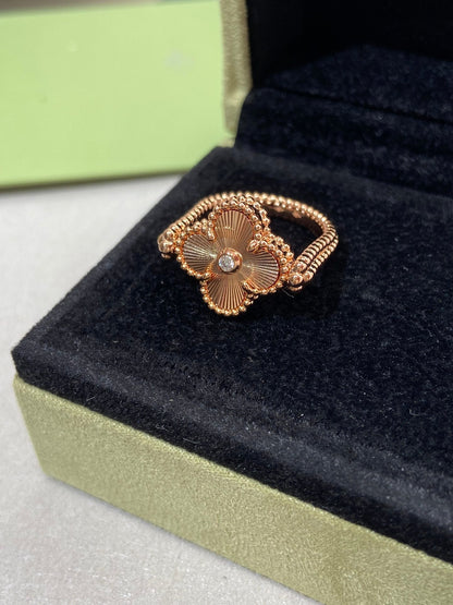[Olivia Jewelry]CLOVER RIVERSIBLE ROSE GOLD RING
