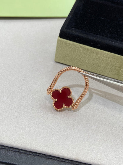 [Olivia Jewelry]CLOVER RIVERSIBLE ROSE GOLD RING