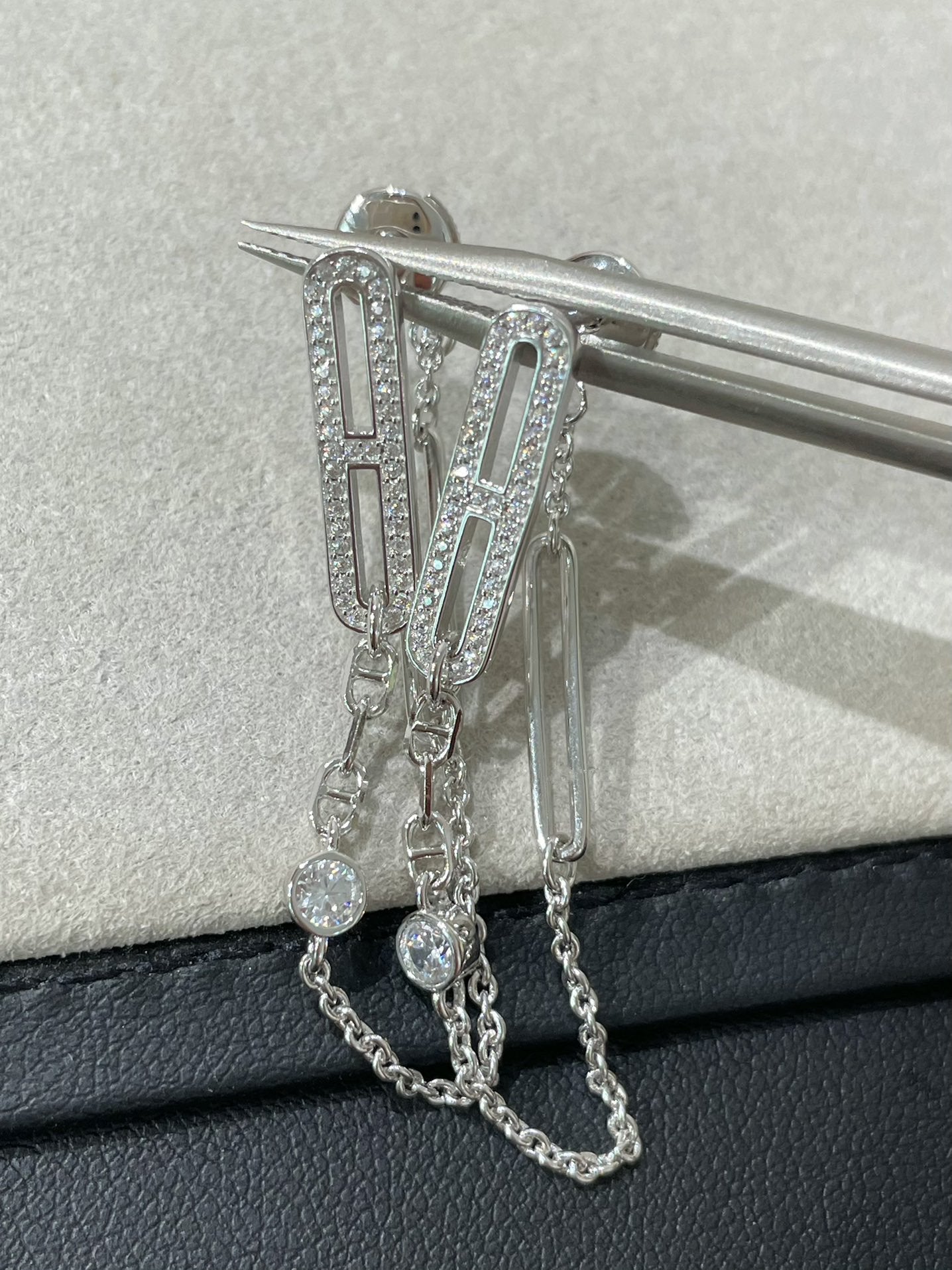 [Olivia Jewelry]CHAINE CHAOS DIAMOND DROP EARRINGS