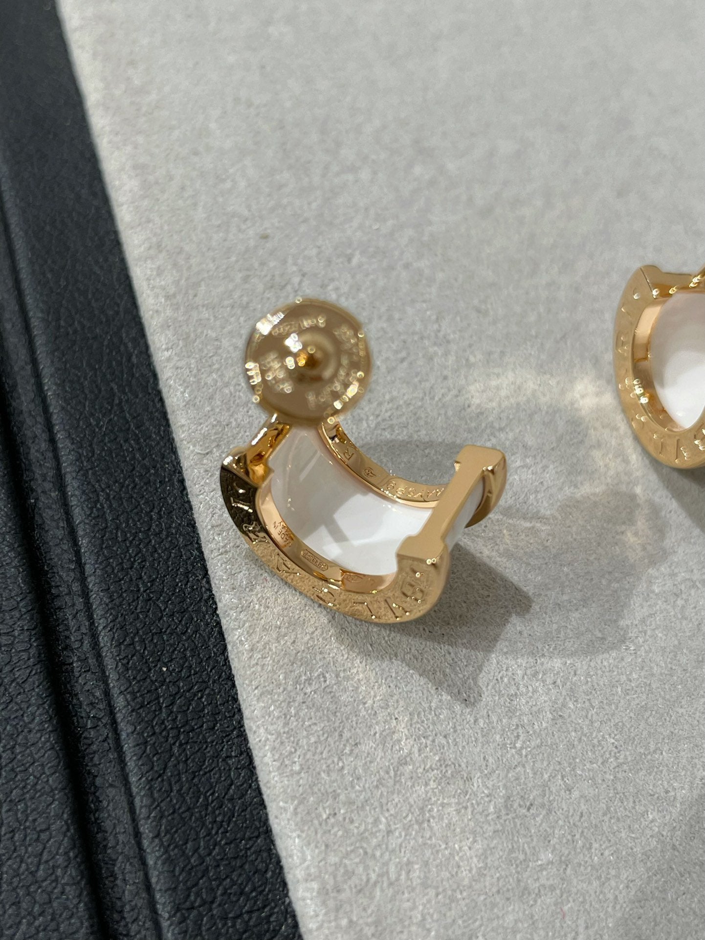 [OLIVIA]ZERO 1 PINK GOLD CERAMIC EARRINGS