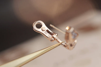 [OLIVIA]SERPENT PINK GOLD DIAMOND EARRINGS