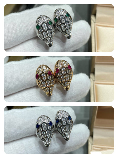 [OLIVIA]SERPENT DIAMOND STUD EARRINGS