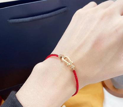 [Olivia Jewelry]FORCE 10 HALF DIAMOND PINK GOLD RED CORDERI LARGE AND MEDIUM MODEL