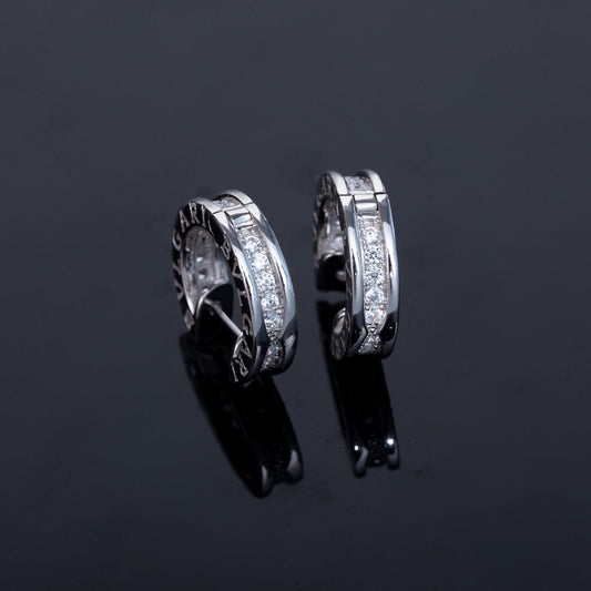 [OLIVIA]ZERO 1 MINI SILVER DIAMOND EARRINGS