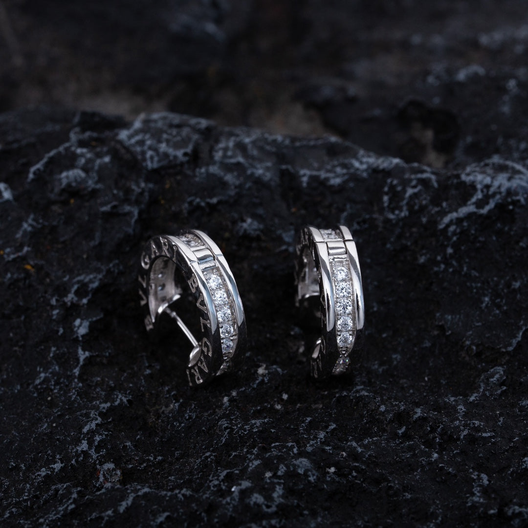 [AURORA]ZERO 1 MINI SILVER DIAMOND EARRINGS