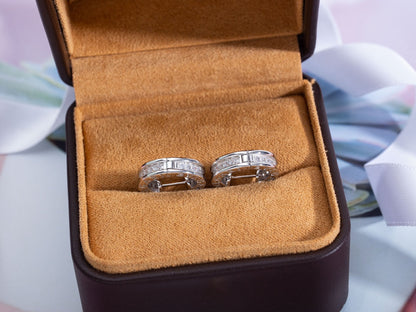 [OLIVIA]ZERO 1 MINI SILVER DIAMOND EARRINGS