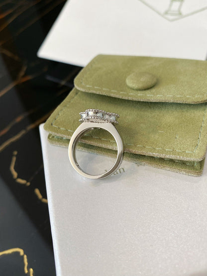 [Olivia Jewelry]CLOVER SILVER RING