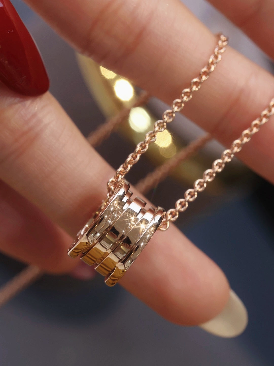 [OLIVIA]ZERO 1 PINK GOLD NECKLACE