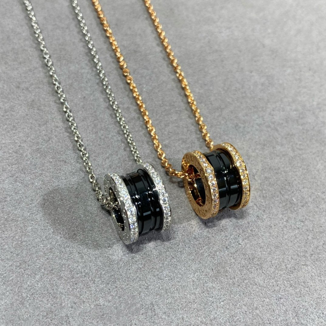 [OLIVIA]ZERO 1 DIAMOND CERAMIC NECKLACE