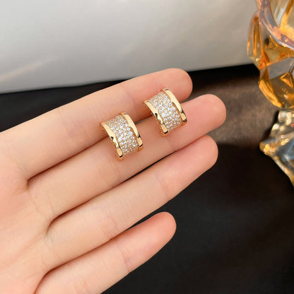 [OLIVIA]ZERO 1 DIAMOND PAVED EARRINGS