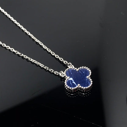 [Olivia Jewelry]CLOVER PIETERSITE SILVER LONG NECKLACE