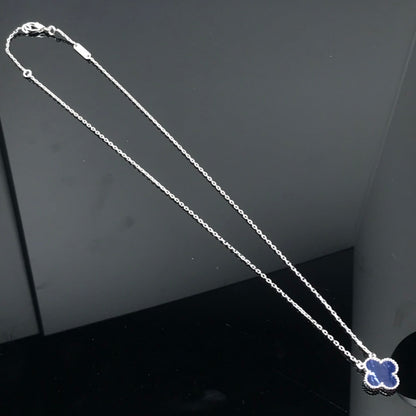 [Olivia Jewelry]CLOVER PIETERSITE SILVER LONG NECKLACE