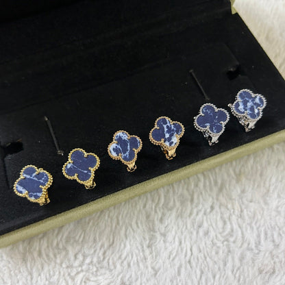 [Olivia Jewelry]CLOVER PIETERSITE MEDIUM STUD EARRINGS