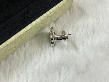 [Olivia Jewelry]CLOVER PIETERSITE MEDIUM STUD EARRINGS