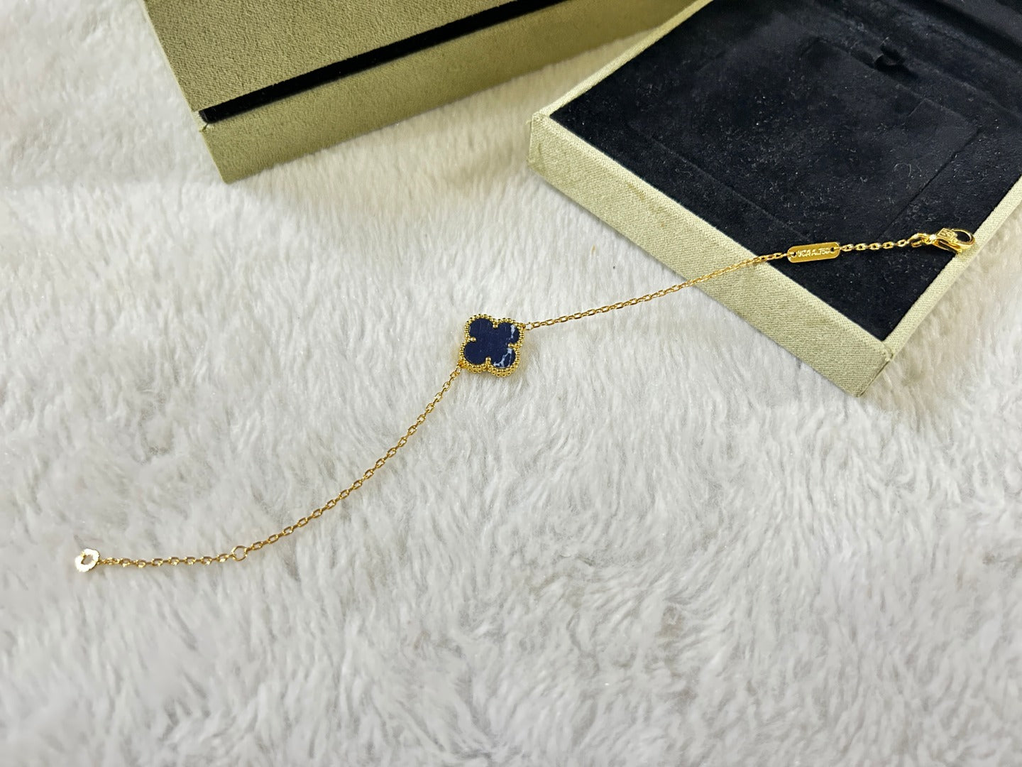 [Olivia Jewelry]CLOVER 1 MOTIF PIETERSITE BRACELET