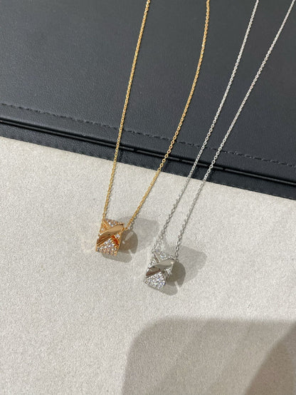 [Olivia Jewelry]LIENS EVIDENCE DIAMOND PAVED NECKLACE