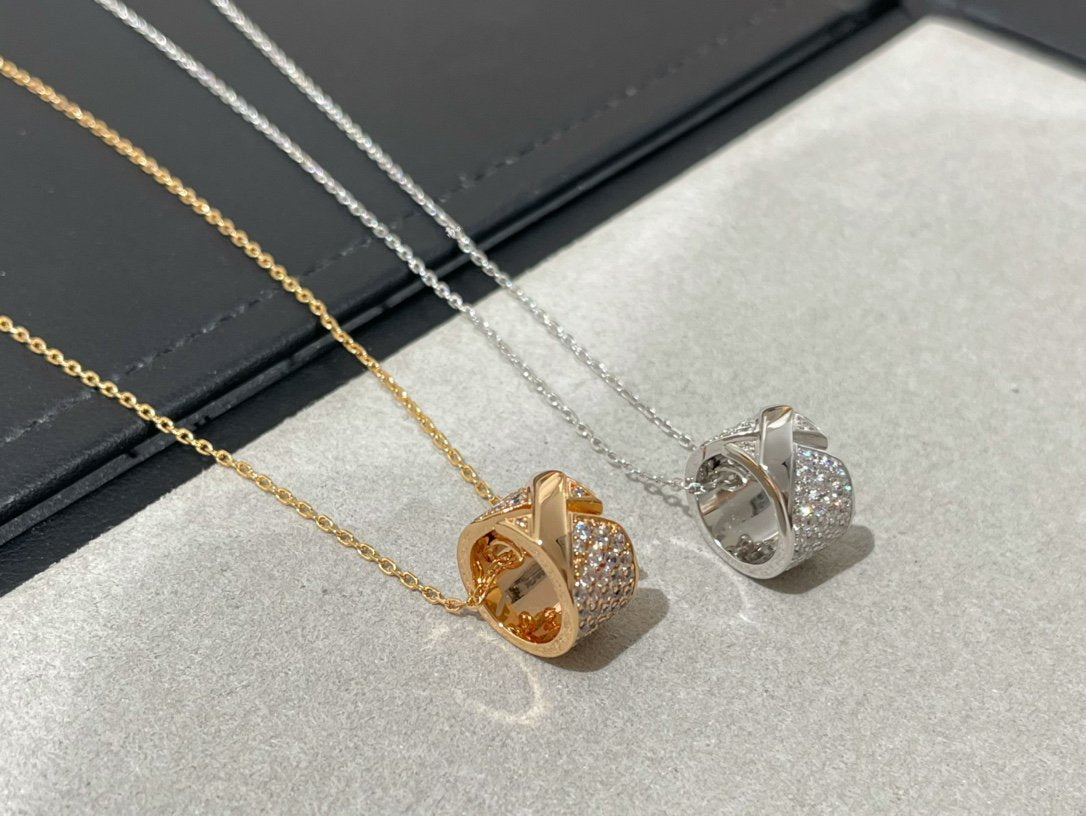 [Olivia Jewelry]LIENS EVIDENCE DIAMOND PAVED NECKLACE