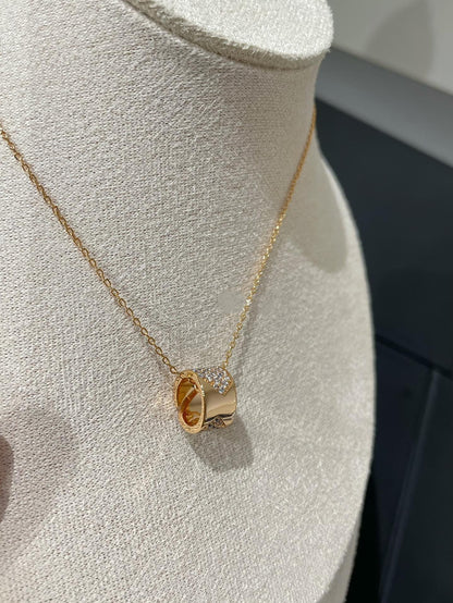 [Olivia Jewelry]LIENS EVIDENCE DIAMOND PAVED NECKLACE