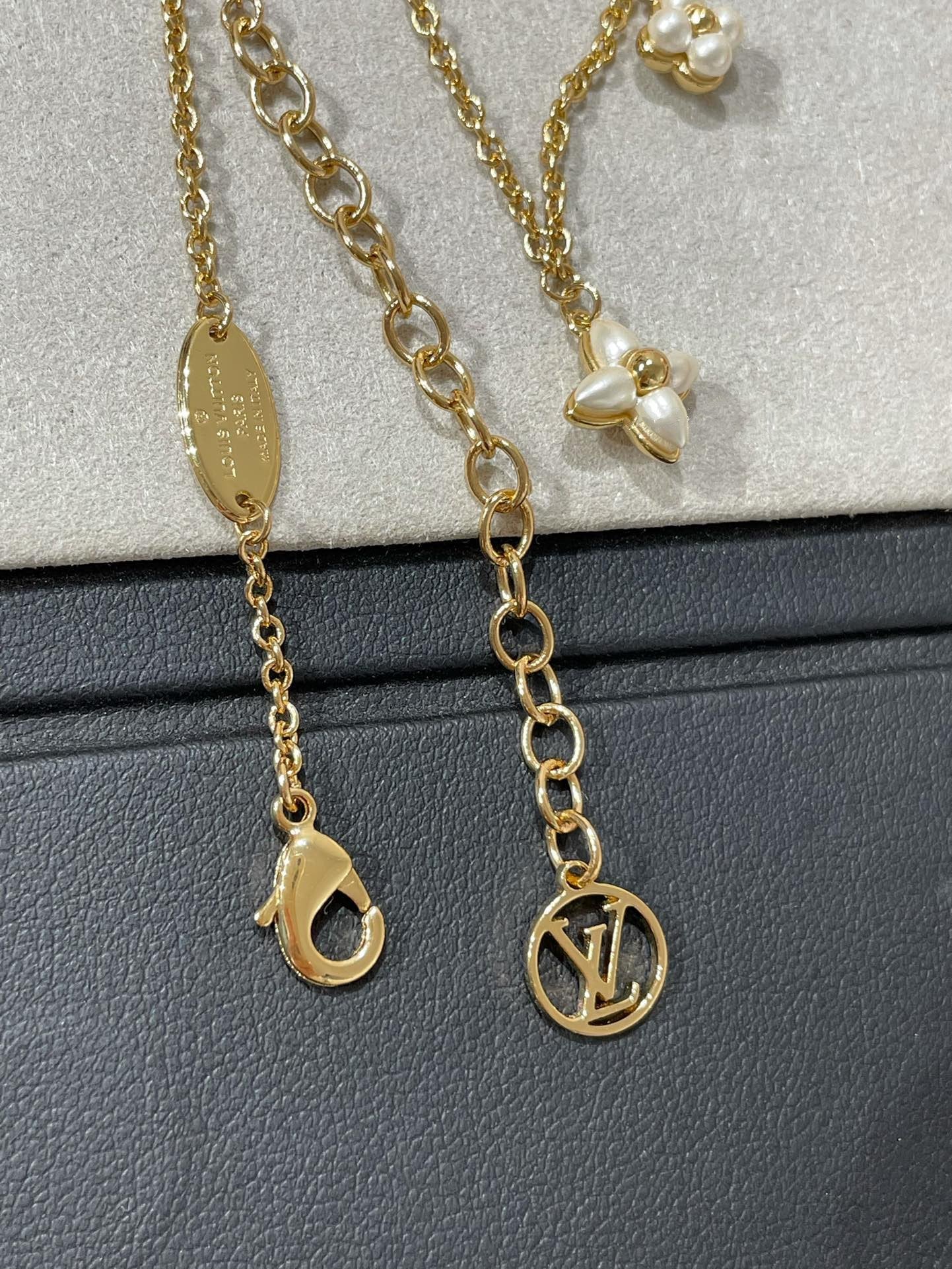 [Olivia Jewelry]FLOWERGRAM GOLD MOP DOUBLE ROW NECKLACE