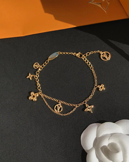 [Olivia Jewelry]BLOOMING PINK GOLD MOP BRACELET
