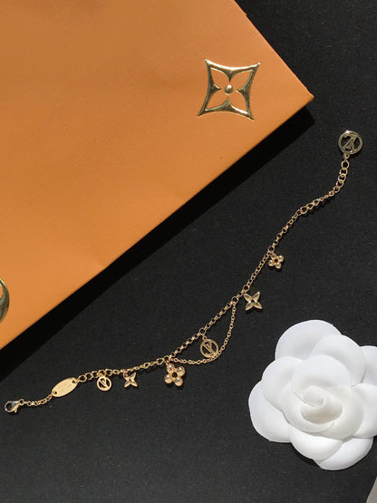 [Olivia Jewelry]BLOOMING PINK GOLD MOP BRACELET