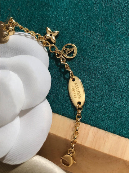 [Olivia Jewelry]BLOOMING PINK GOLD MOP BRACELET