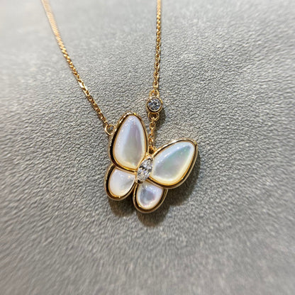 [Olivia Jewelry]BUTTERFLY MOP DIAMOND NECKLACE