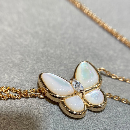 [Olivia Jewelry]BUTTERFLY MOP DIAMOND NECKLACE