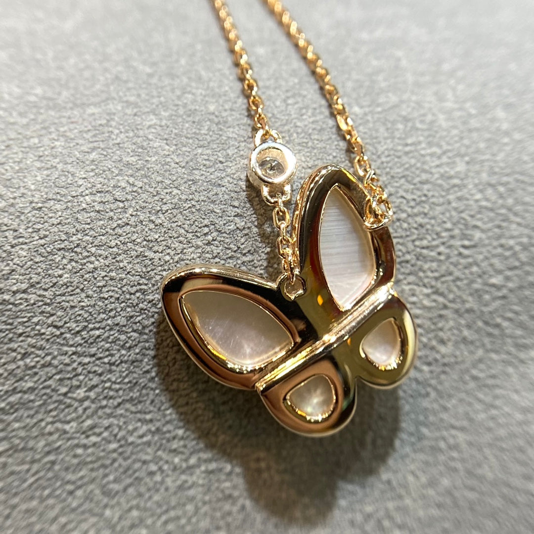[Olivia Jewelry]BUTTERFLY MOP DIAMOND NECKLACE