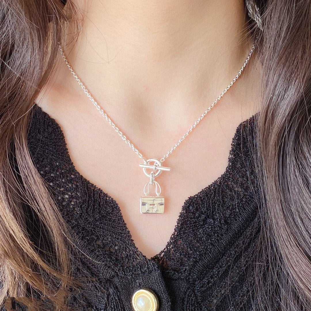 [Olivia Jewelry]CONSTANCE PEDANT SILVER NECKLACE