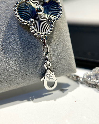 [Olivia JW]CLOVER 5 MOTIF SILVER DIAMOND BRACELET