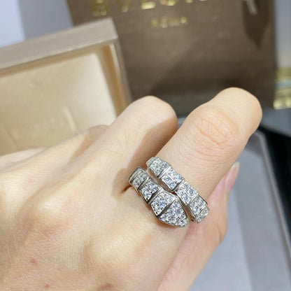 [OLIVIA]SERPENTI RING SILVER DIAMOND PAVED