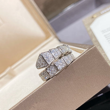 [OLIVIA]SERPENTI RING SILVER DIAMOND PAVED