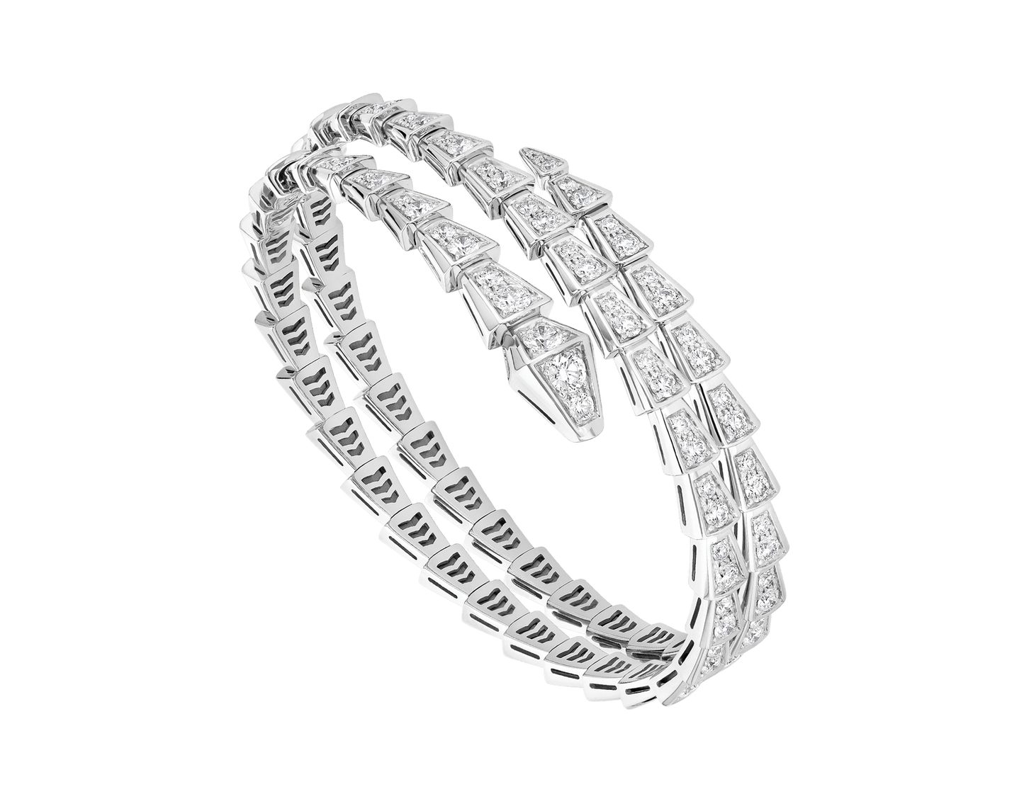 [OLIVIA]SERPENTI BRACELET SILVER DIAMOND DOUBLE ROW