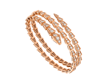 [OLIVIA]SERPENTI BRACELET PINK GOLD DIAMOND DOUBLE ROW
