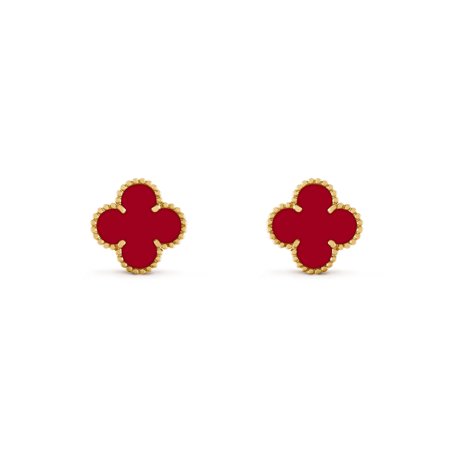 [Olivia Jewelry]CLOVER MEDIUM 1 MOTIFS CARNELIAN  EARRINGS