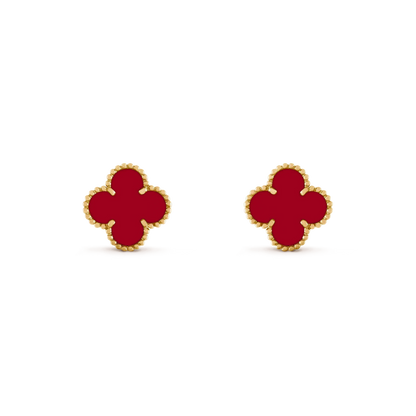 [Olivia Jewelry]CLOVER MEDIUM 1 MOTIFS CARNELIAN  EARRINGS