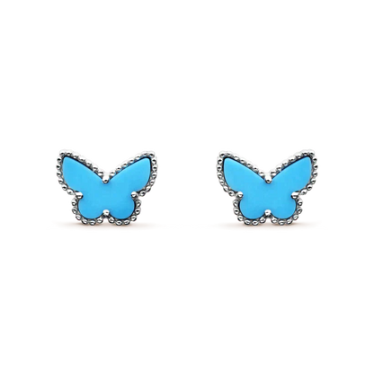 [Olivia Jewelry]BUTTERFLY TURQUOISE EARRINGS SILVER