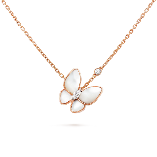 [Olivia Jewelry]BUTTERFLY MOP DIAMOND NECKLACE